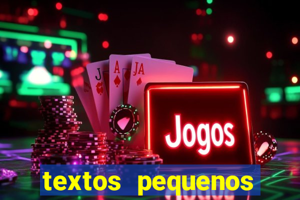 textos pequenos para alfabetizar